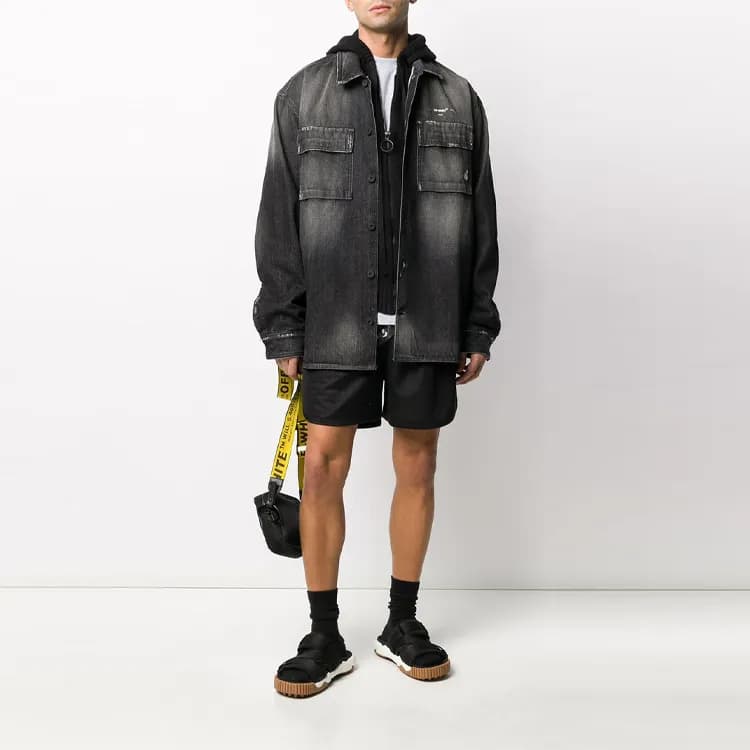 OFF WHITE SS21 Denim Jackets Dark Gray