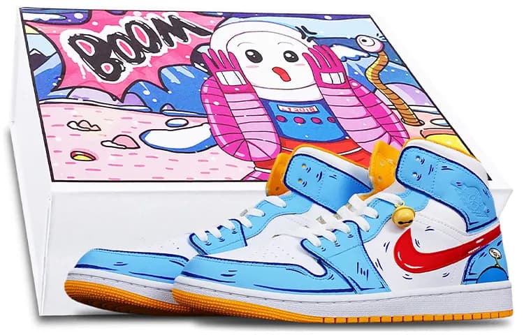 Jordan Air Jordan 1 Mid Vintage Blue White Red 42