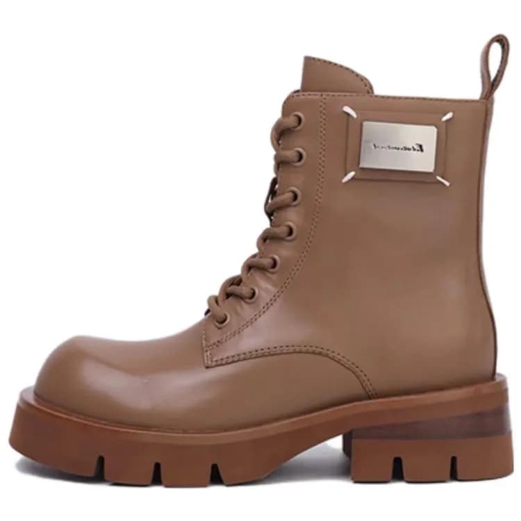 PARK DANCE Short Martin Boot 4cm Khaki
