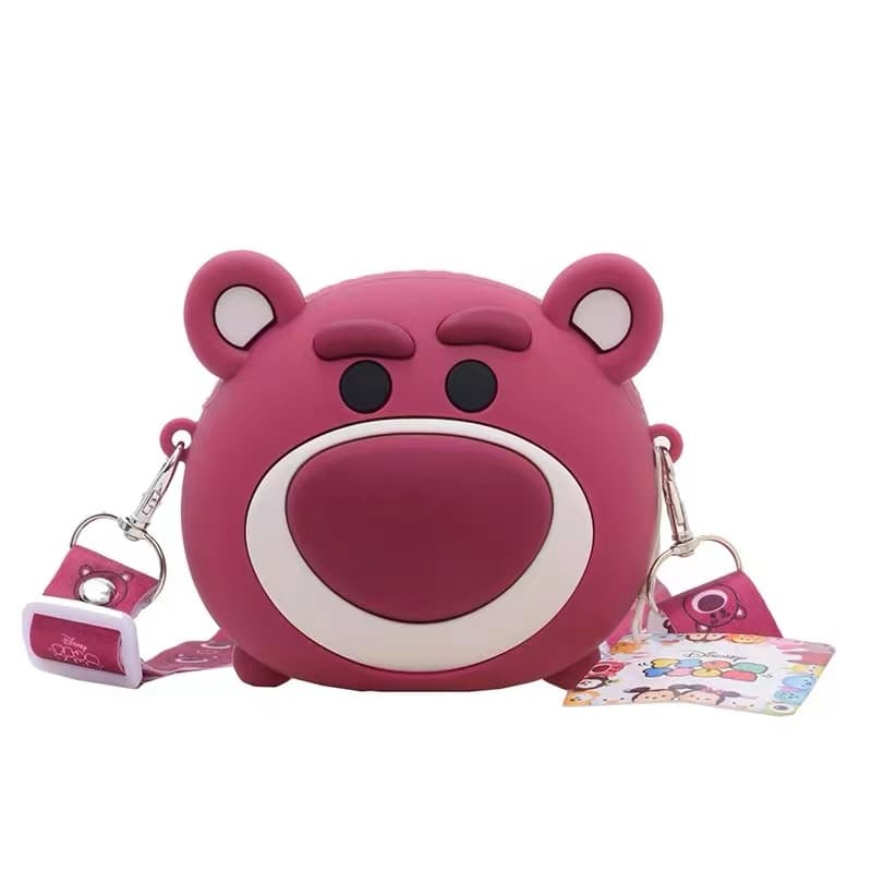 Disney Silicone Coin Purse, Cell Phone Pouch Regular Pine Mickey / Pine Minnie Mouse / Strawberry Bear Lotso