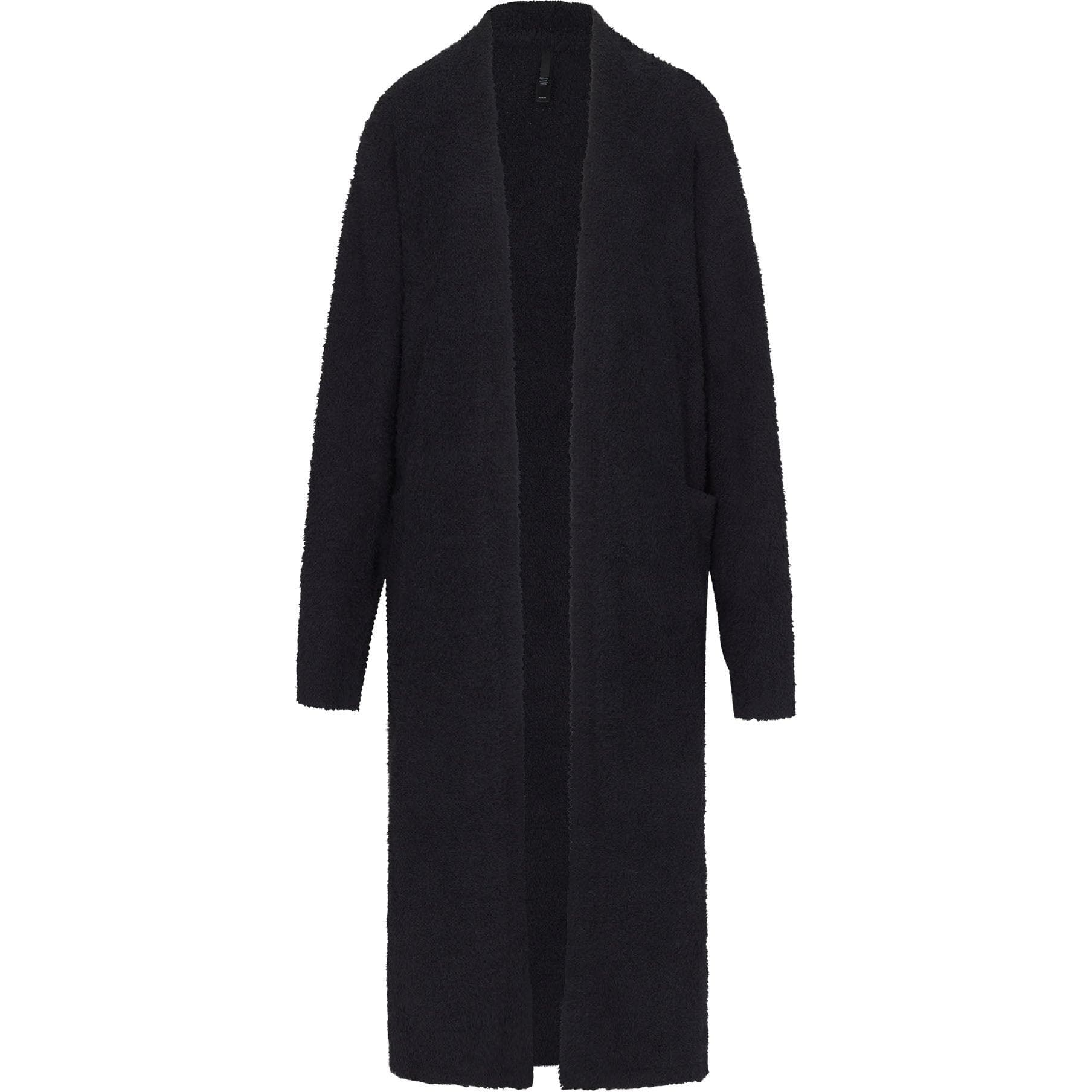Skims Cozy Knit Short Robe Onyx