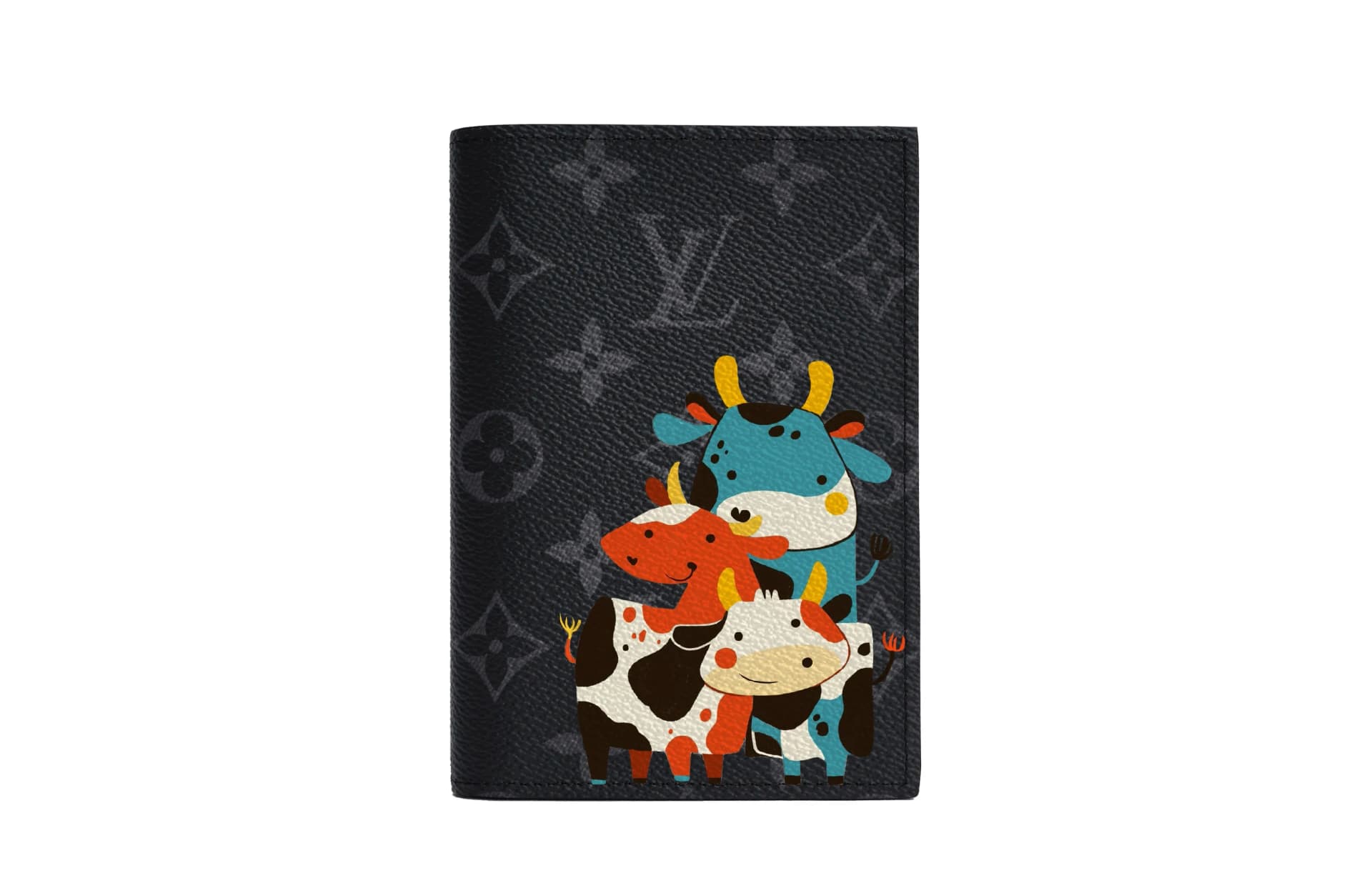 LOUIS VUITTON Card Holders Black Gray Color Black Gray Color
