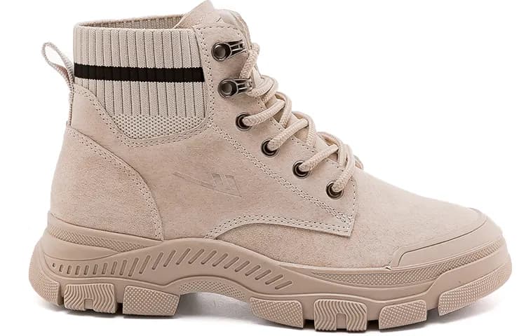 Warrior Ankle Length Martin Boot Beige