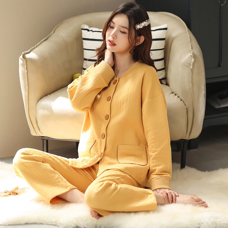 HUANQIU Pajama Set Yellow