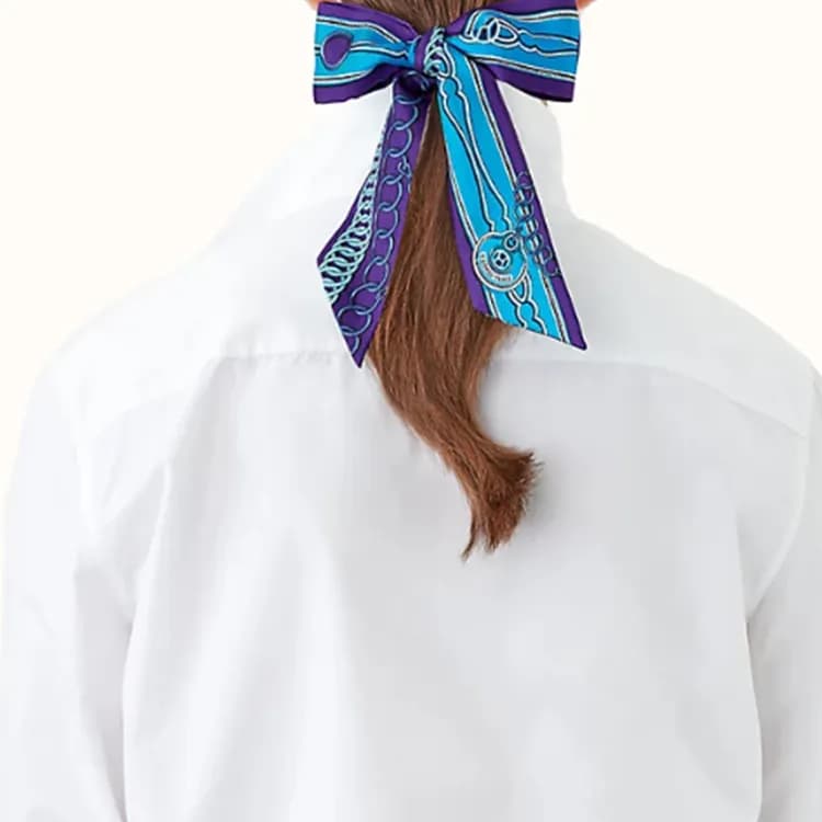 HERMES Silk Blue