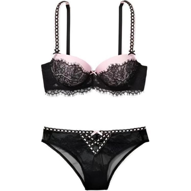 Victoria's Secret Set Black Pink Set (Black/Pink)