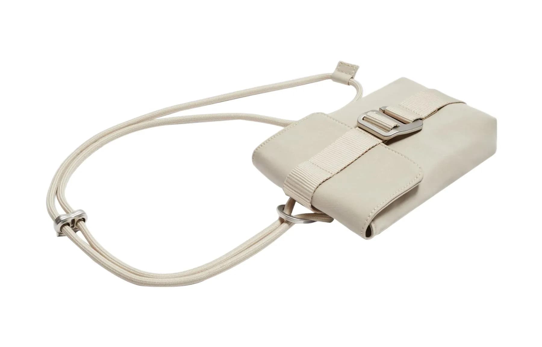 ZARA Polyester One Shoulder Crossbody Cell Phone Pouch Mini Sandy Brown