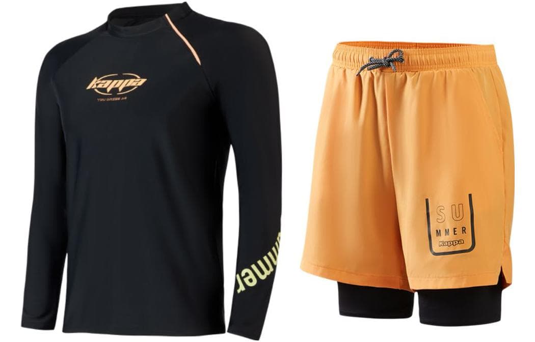 Kappa Swimsuit Sets Set (Black+Orange)
