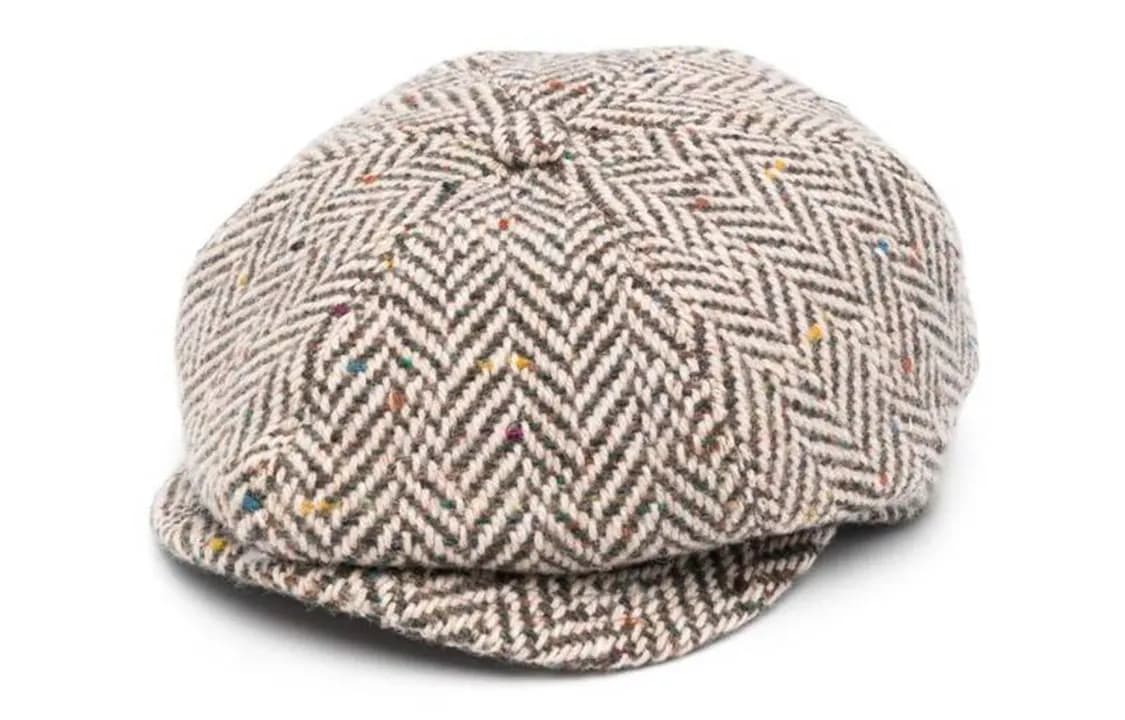 Tagliatore Wool Berets Brown Gray