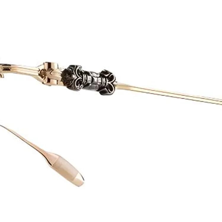 Chrome Hearts Irregular Shape Sunglasses Gold