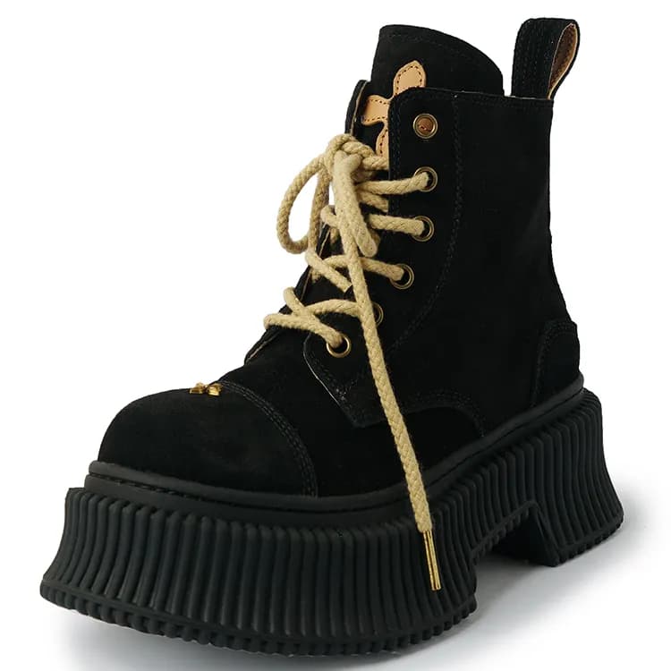 Kemeilian Short Martin Boot 7cm Black