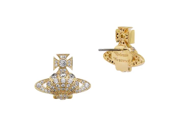 Vivienne Westwood Brass Stud Earrings Gold