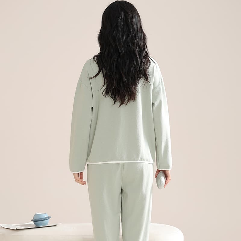 HUANQIU Pajama Set Light Green
