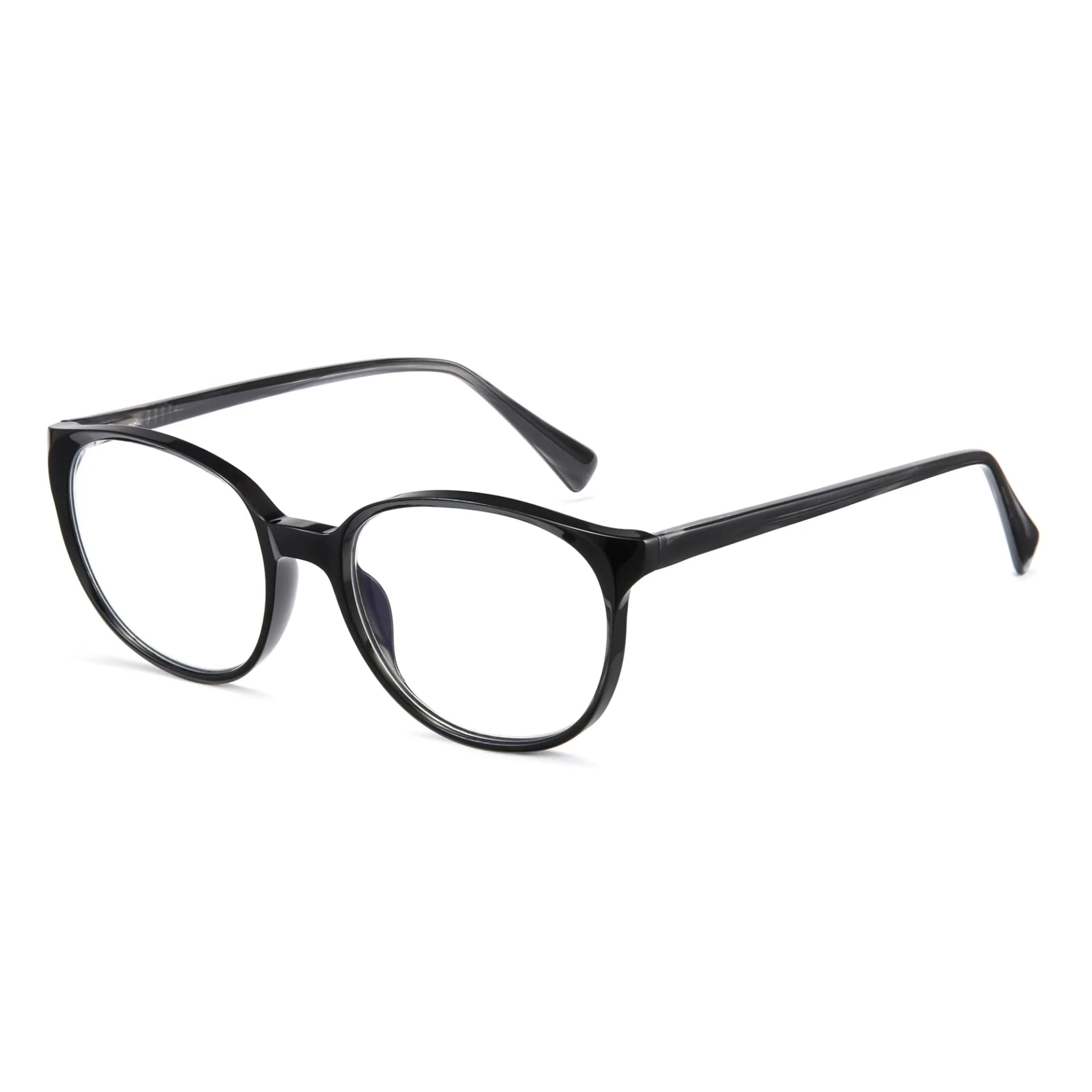 CYXUS Acetate Round Eyeglass Frames ЧёрныйT01
