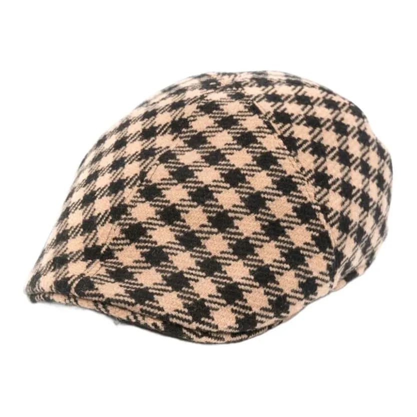 Tagliatore Checked Fat Cap Yellow