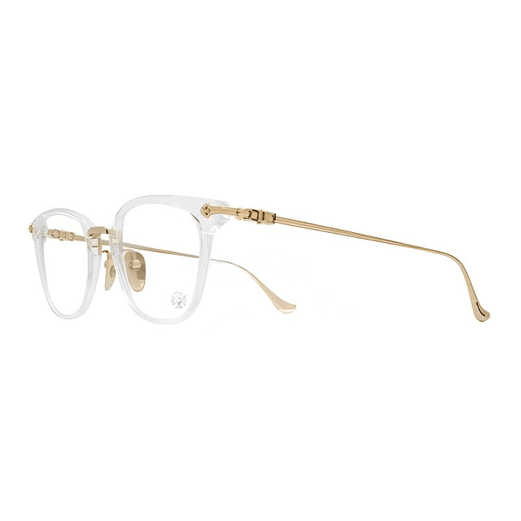 Chrome Hearts Plate Frame Irregular Shape Eyeglass Frames Gold Gold