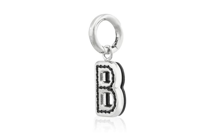 Burberry Palladium Plated Bronze Calfskin Charms / Pendants Silver