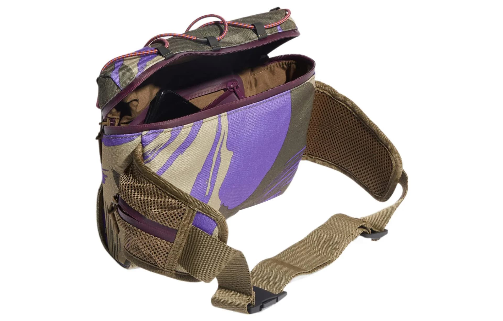 Adidas Stella McCartney Collaboration Printed Pattern Recycled Polyester Fanny Pack